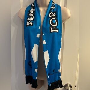 ⚽️💙CLTFC 💙⚽️MLS Blue and White SILKY Scarf with black fringe